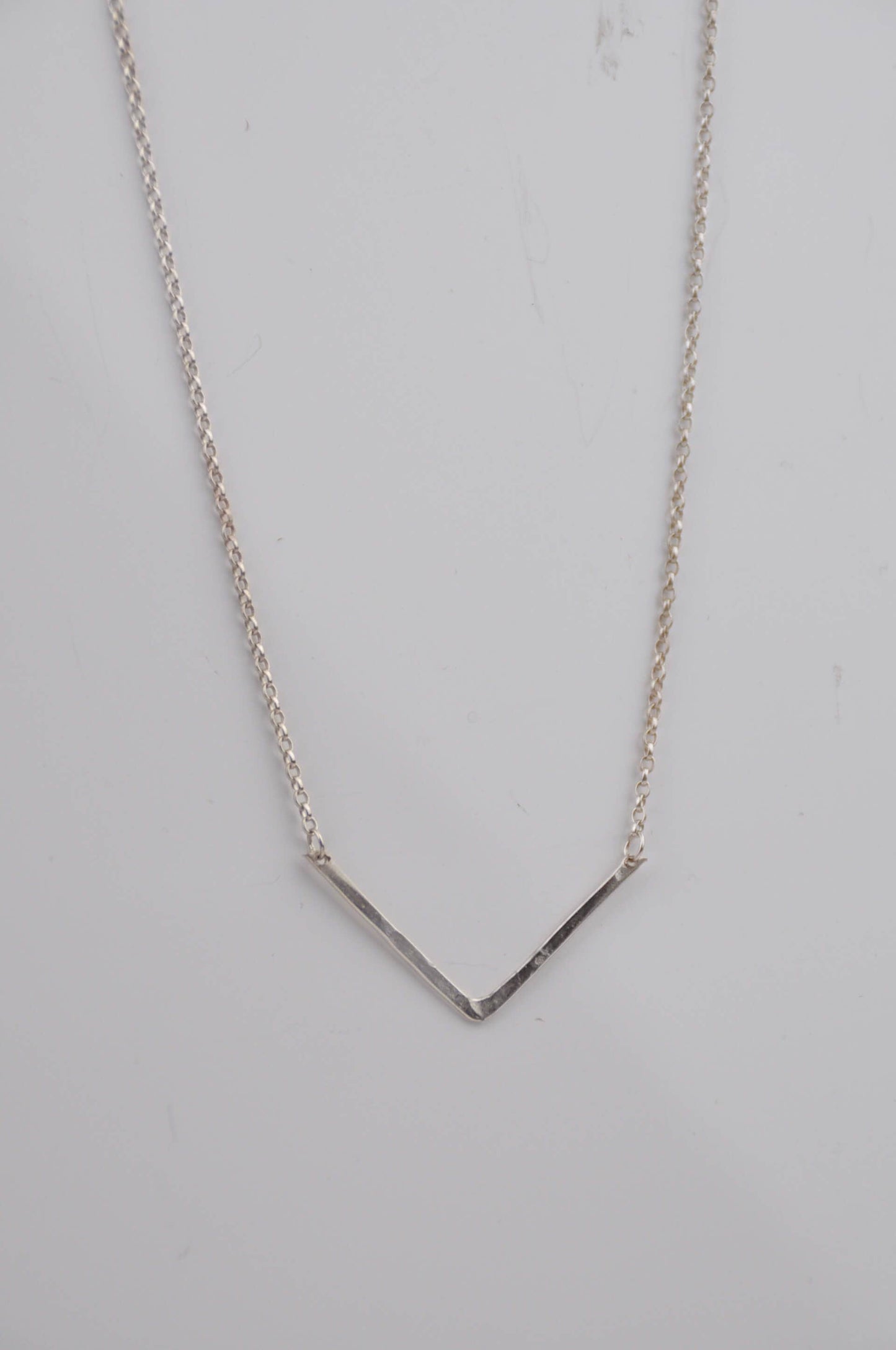 Necklace 'V' Necklace - Sterling Silver (various chain lengths) homeware shops bristol gift shops bristol Amelia Stone Jewellery