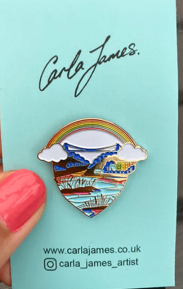 Badge Enamel Badge - 'Bristol Heart' homeware shops bristol gift shops bristol Carla James
