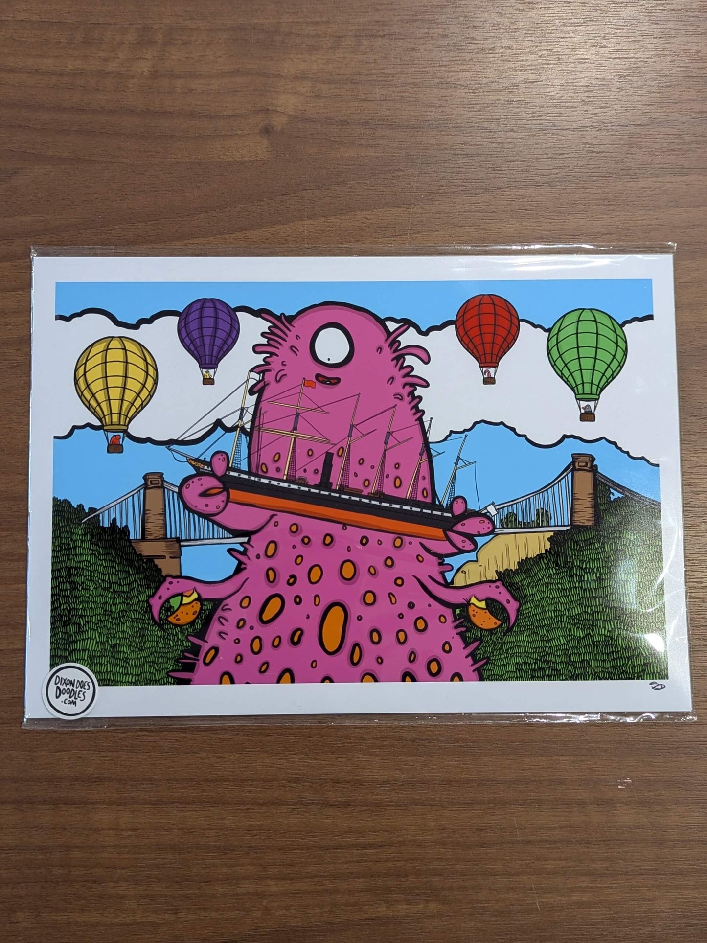 Prints A4 Print Monster Toy Print homeware shops bristol gift shops bristol Dixon Does Doodles