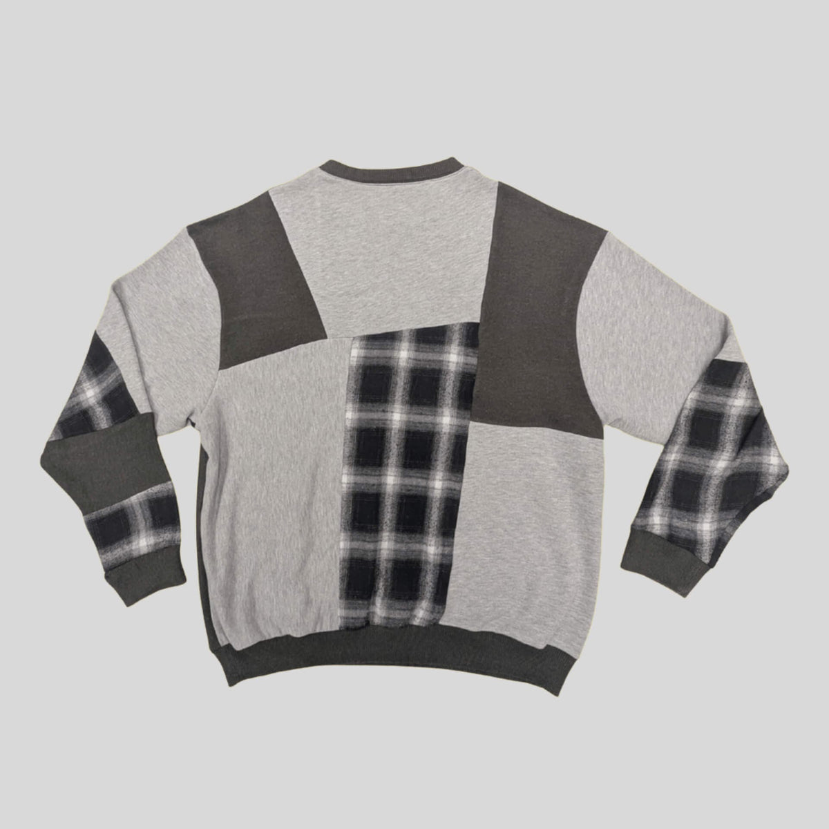 Rework Sweatshirt Large Sustainable Rework Sweatshirt - Plaid Grey and Black homeware shops bristol gift shops bristol Fruit Salad