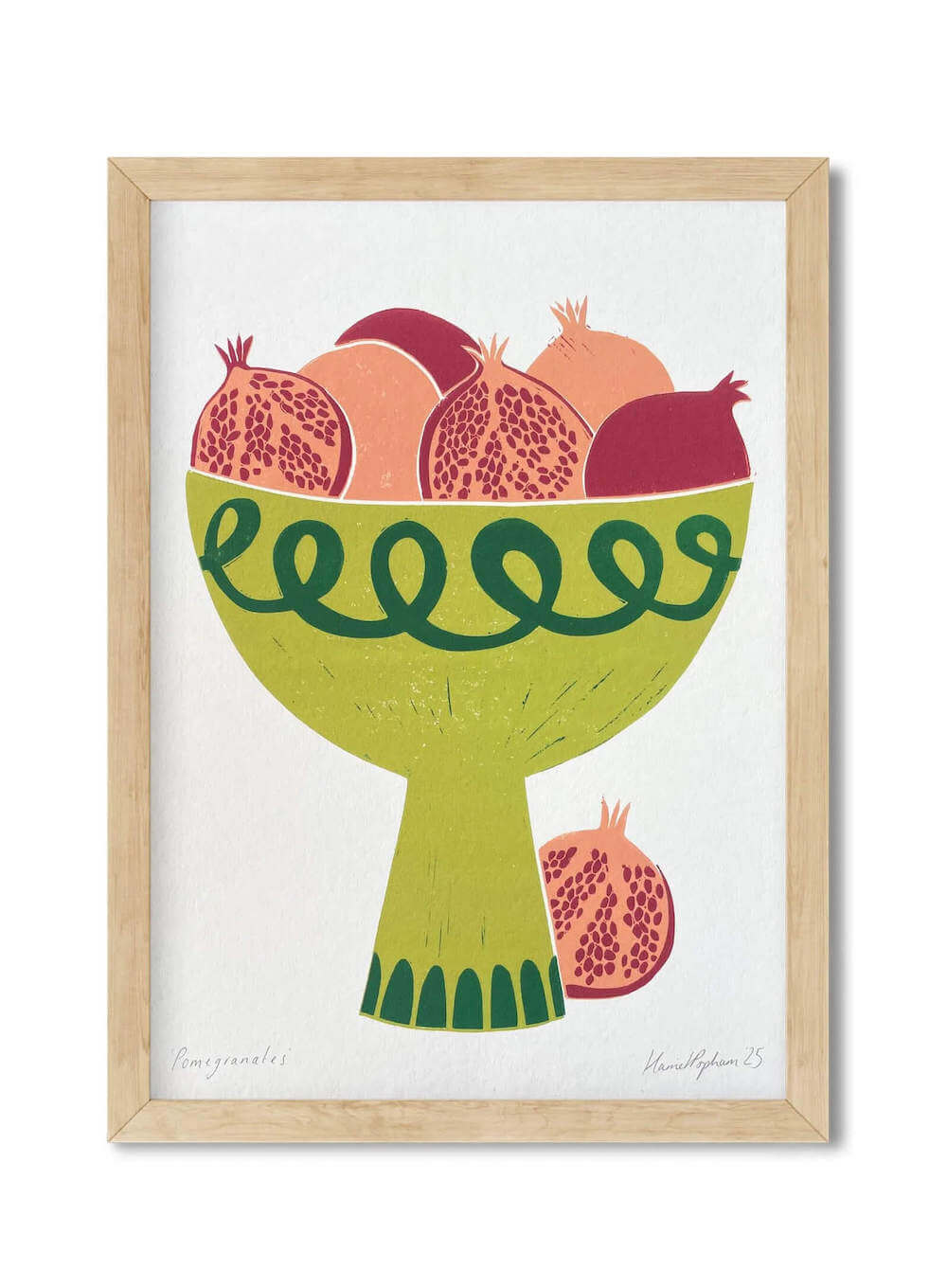 Pomegranate Print Pomegranates A3 Giclee Print homeware shops bristol gift shops bristol Harriet Popham