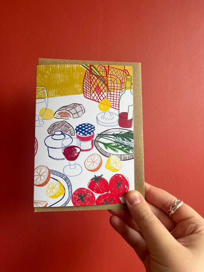 Greetings Card 'Picnic' Greetings Card homeware shops bristol gift shops bristol Jemima Ruby