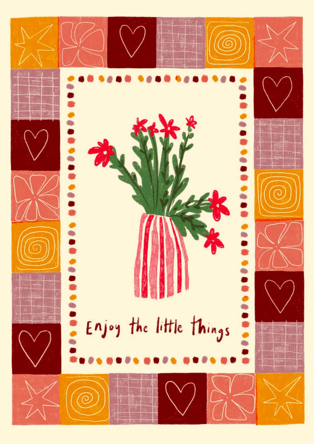 Illustration Prints 'Enjoy the Little Things' Print (Various Sizes) homeware shops bristol gift shops bristol Jemima Ruby