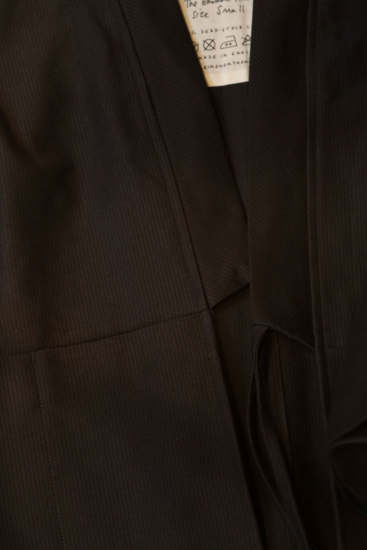Jackets & Coats The Garden Kimono - Heavy Stripe Cotton Coal Grey homeware shops bristol gift shops bristol Kimono My House