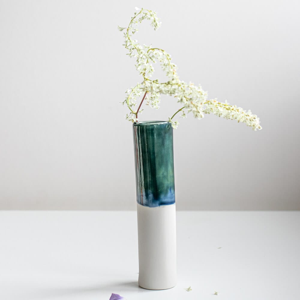 Porcelain Vase Ocean Deep Tall Porcelain Vase (Various Glazes) homeware shops bristol gift shops bristol Naked Clay Ceramics
