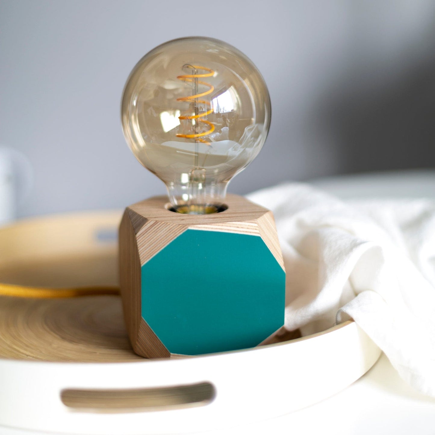Geo Lamp Geo Filament Lamp in Sea Blue homeware shops bristol gift shops bristol Priormade