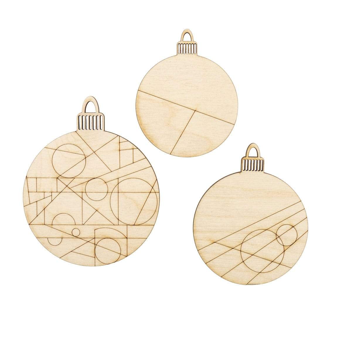 Kit Christmas Baubles Kit - pack of 6 wooden baubles homeware shops bristol gift shops bristol Priormade