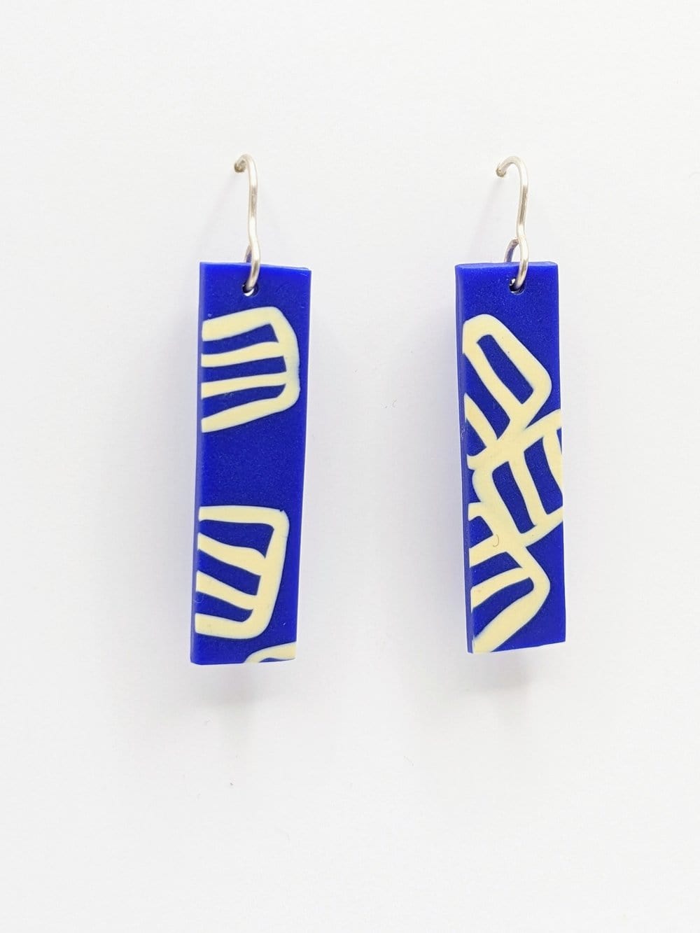 Earrings Block Earrings - 'Float' in Blue and White homeware shops bristol gift shops bristol Shaped Contemporary