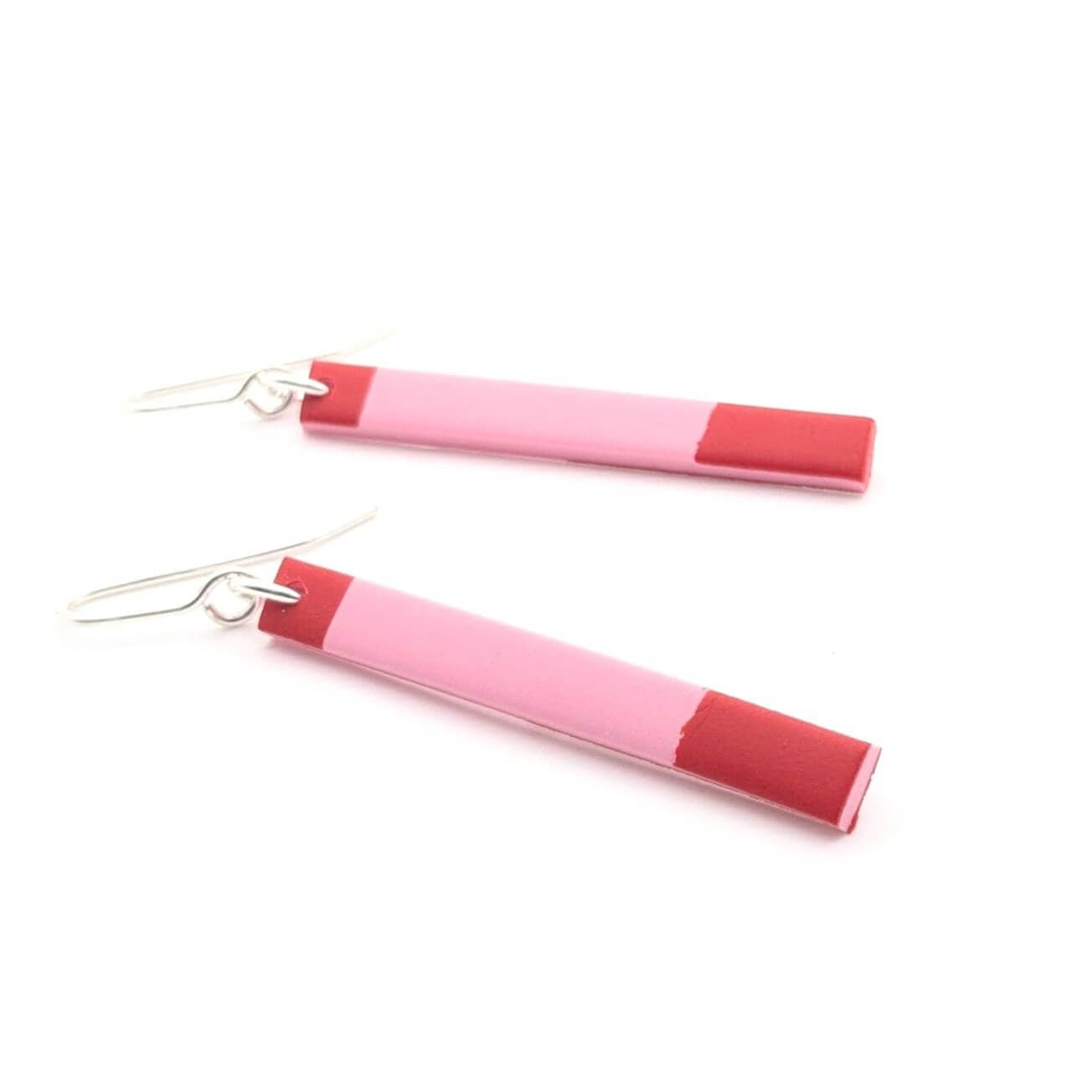 Earrings Raspberry Cane Earrings - Pink and Red homeware shops bristol gift shops bristol Shaped Contemporary