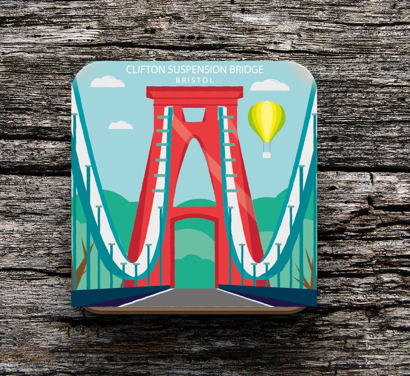 Coasters Clifton Suspension Bridge Coaster homeware shops bristol gift shops bristol Sunny Luna