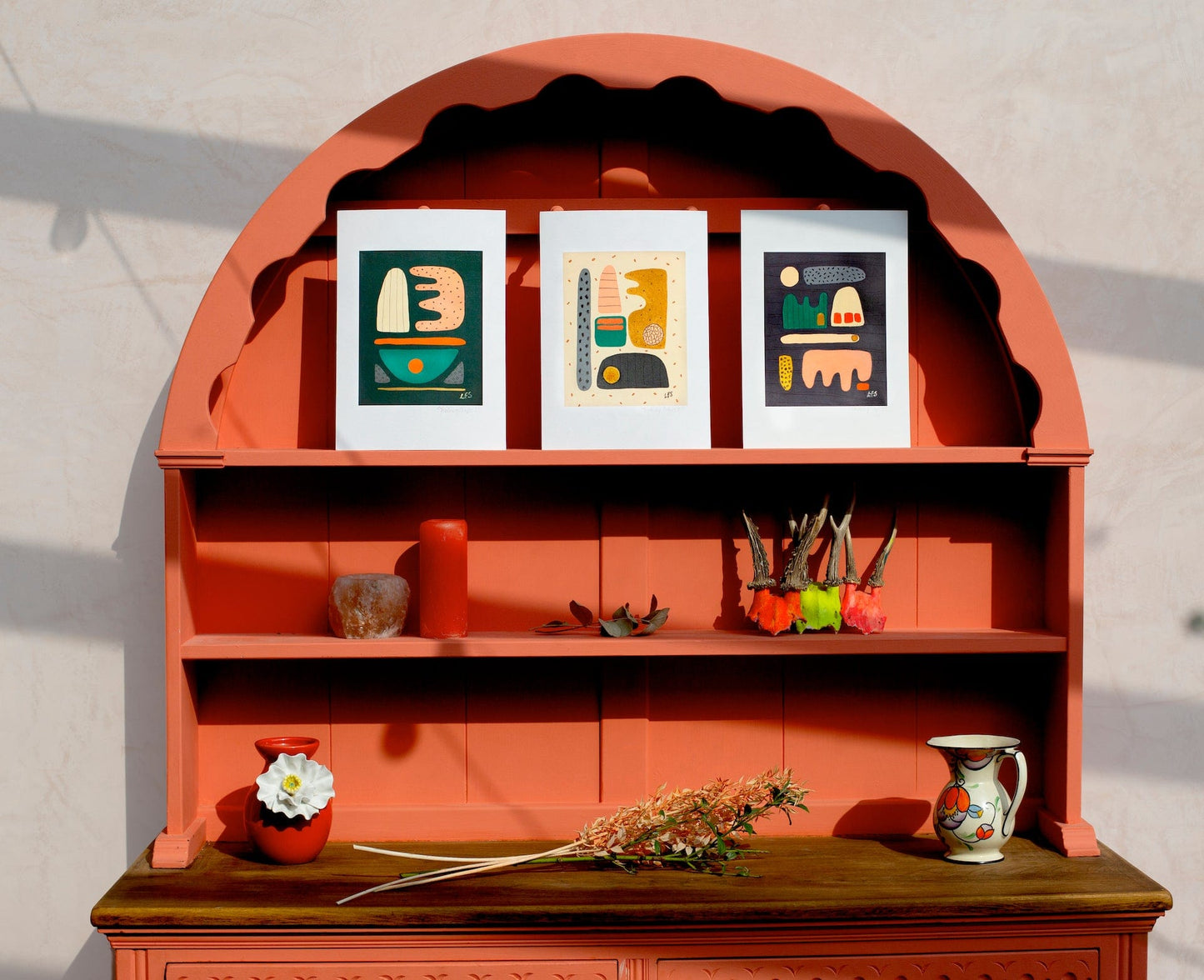 Prints Making Shapes 1 - Green (Fine Art Digital Print) homeware shops bristol gift shops bristol Louise Forster-Smith