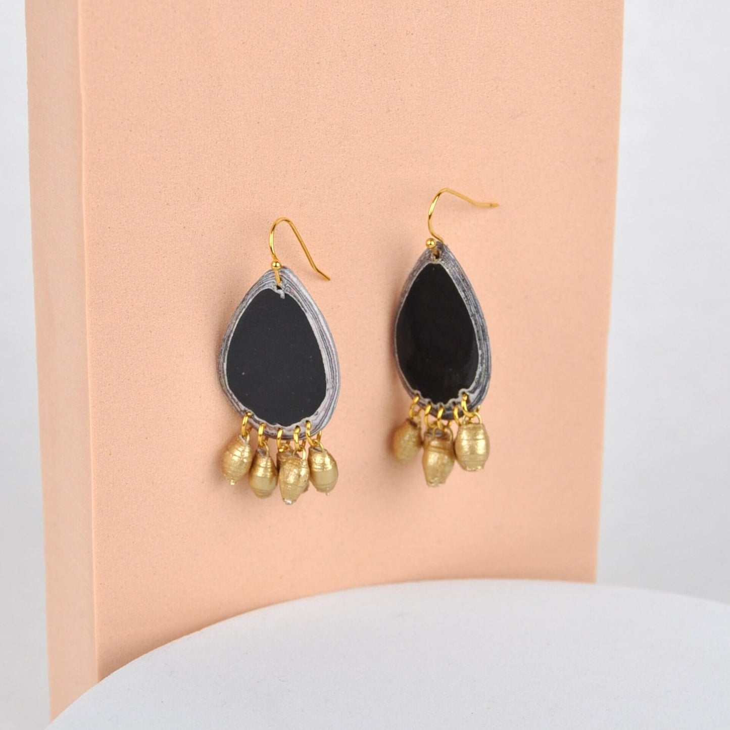 Earrings Recycled Paper Aloe Earrings homeware shops bristol gift shops bristol Quazi Design