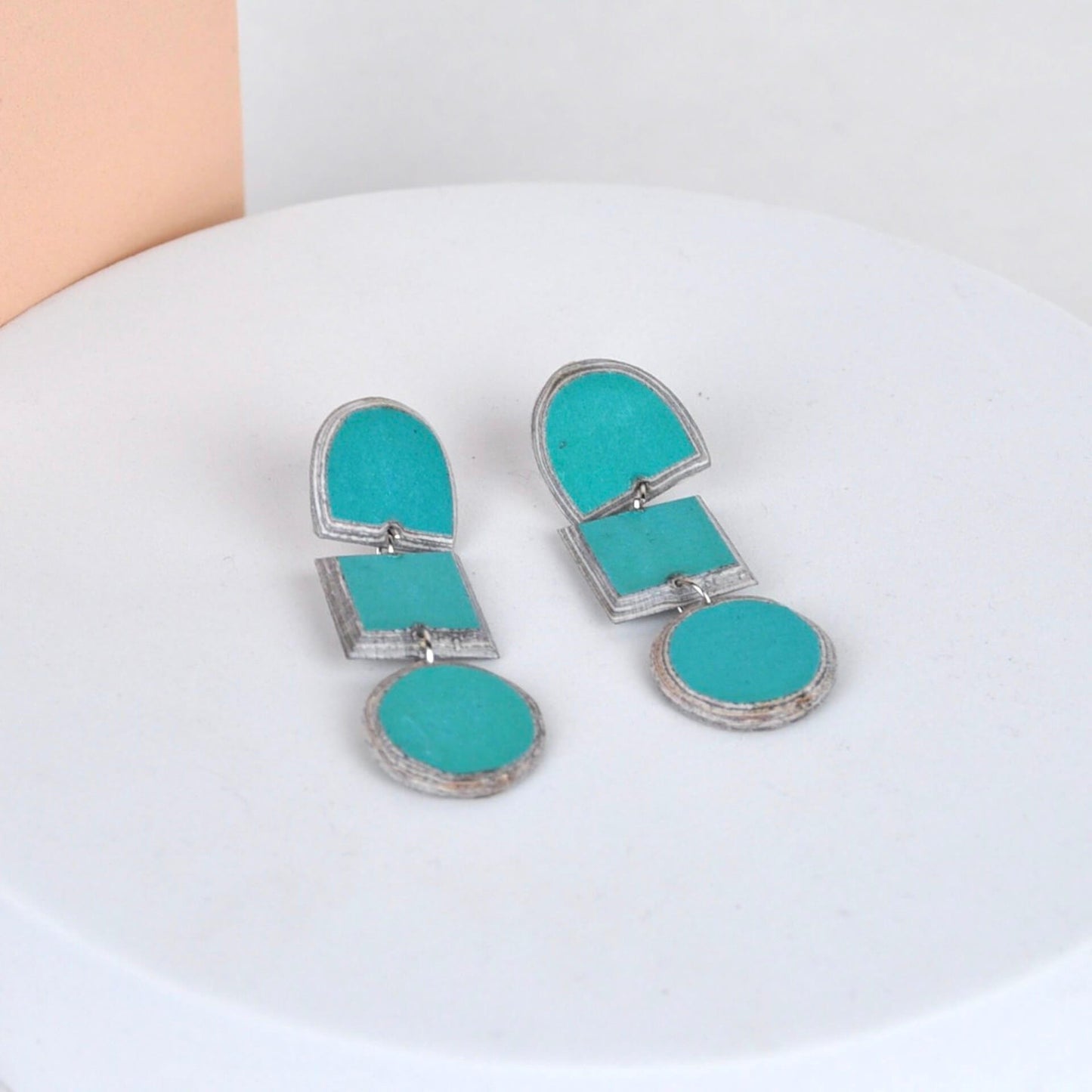 Earrings Emerald Recycled Paper Lindiwe Earrings (Various Colours) homeware shops bristol gift shops bristol Quazi Design