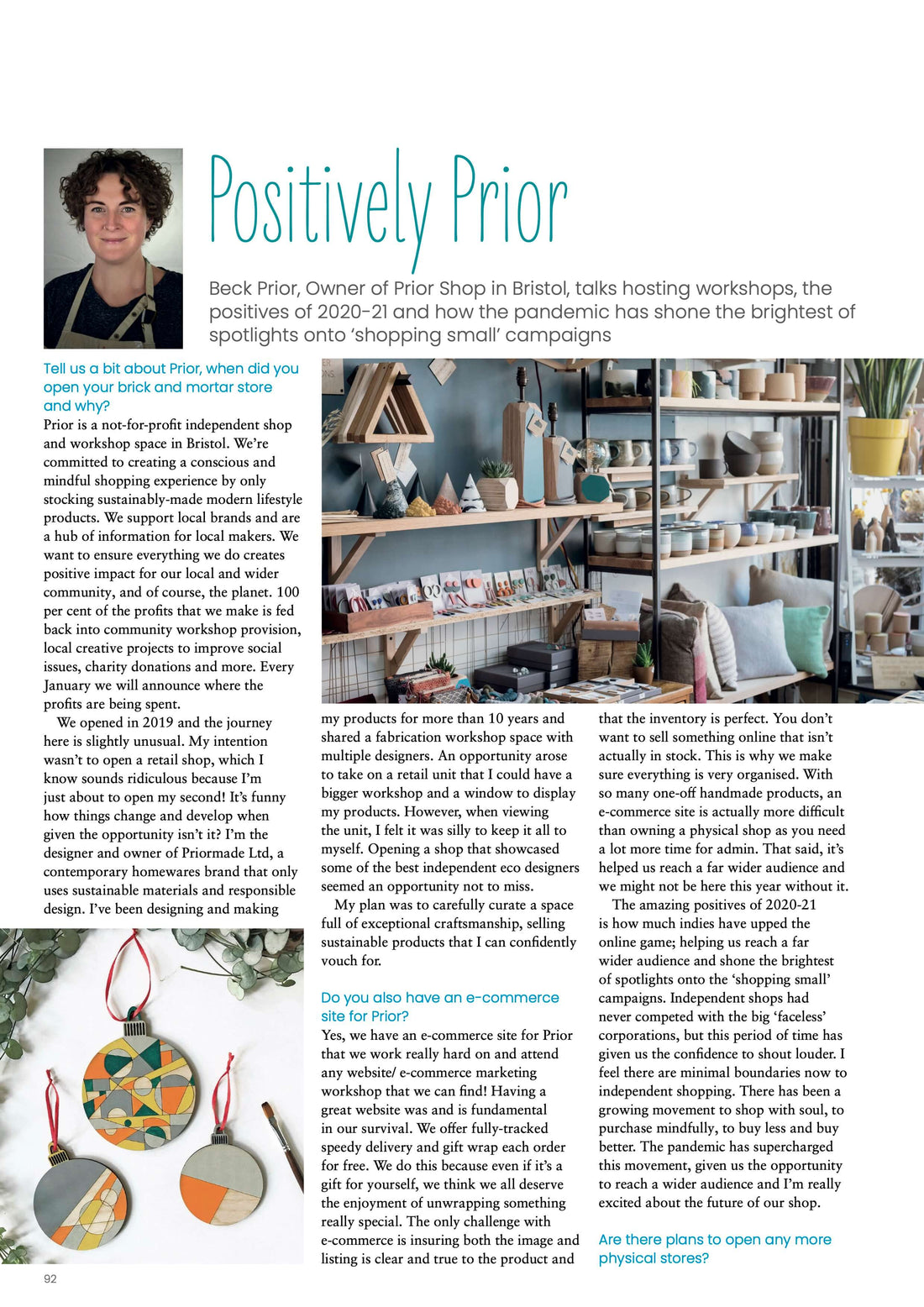 Positivity Prior, Craft focus Magazine - Oct/Nov 2021