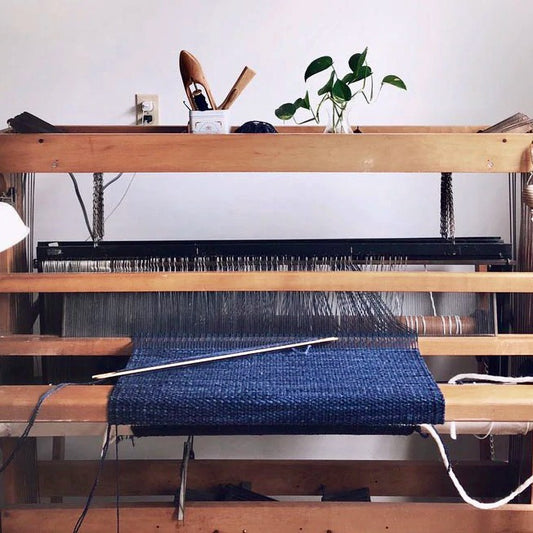 The Ancient Craft of Hand-Weaving on a four-shaft wooden loom