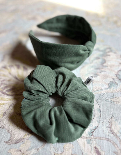 Corduroy Scrunchie Sage Corduroy Scrunchies homeware shops bristol gift shops bristol Able Mabel