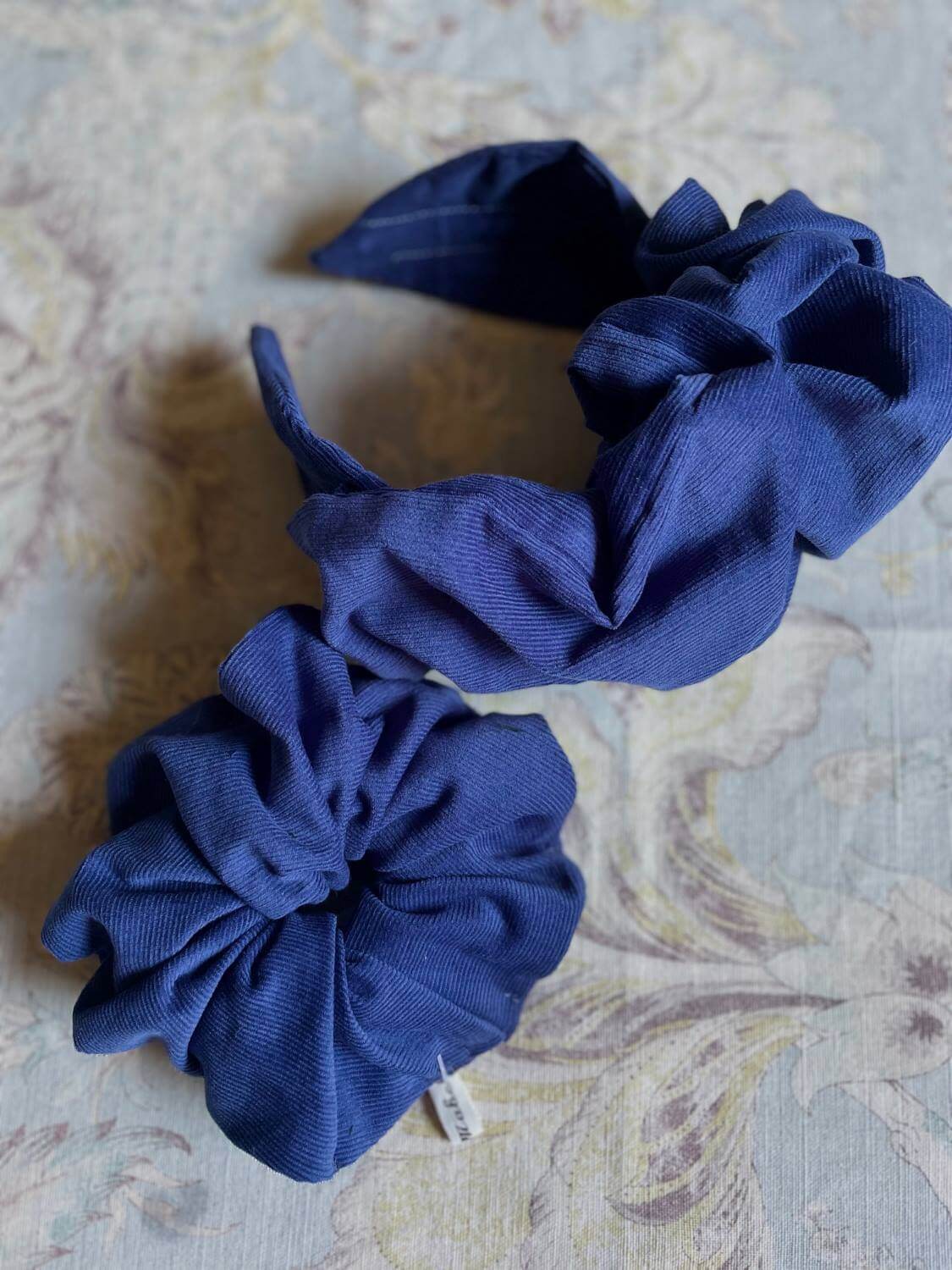 Marine Corduroy Scrunch Headbands homeware shops bristol gift shops bristol Able Mabel