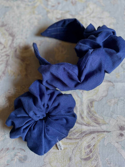 Marine Corduroy Scrunch Headbands homeware shops bristol gift shops bristol Able Mabel