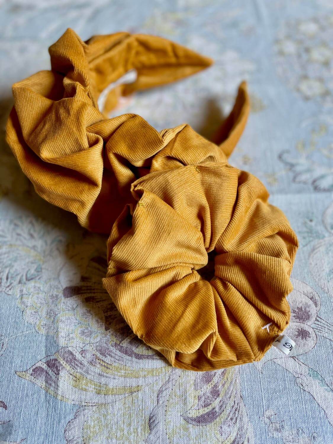 Mustard Corduroy Scrunch Headbands homeware shops bristol gift shops bristol Able Mabel