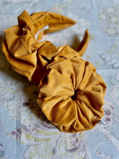 Mustard Corduroy Scrunch Headbands homeware shops bristol gift shops bristol Able Mabel