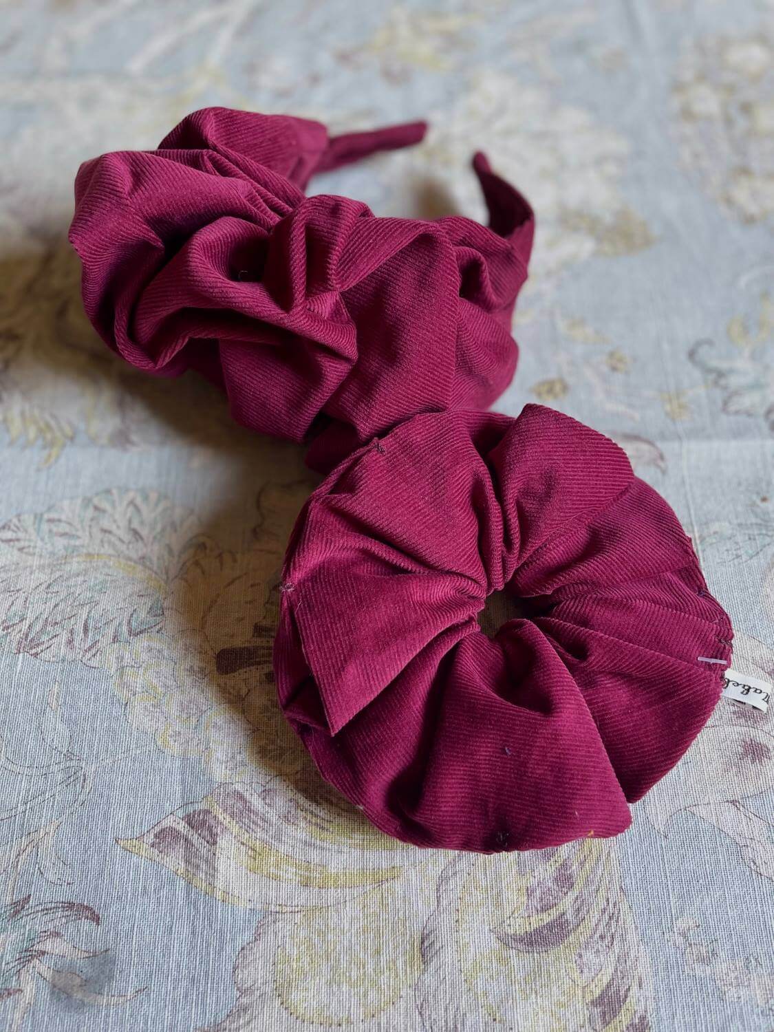 Wine Corduroy Scrunch Headbands homeware shops bristol gift shops bristol Able Mabel