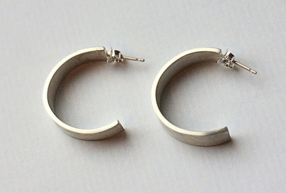 Earrings Chunky Hoops - Sterling Silver homeware shops bristol gift shops bristol Amelia Stone Jewellery