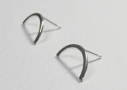 Earrings 'Half Moon' Stud Earrings - Sterling Silver homeware shops bristol gift shops bristol Amelia Stone Jewellery