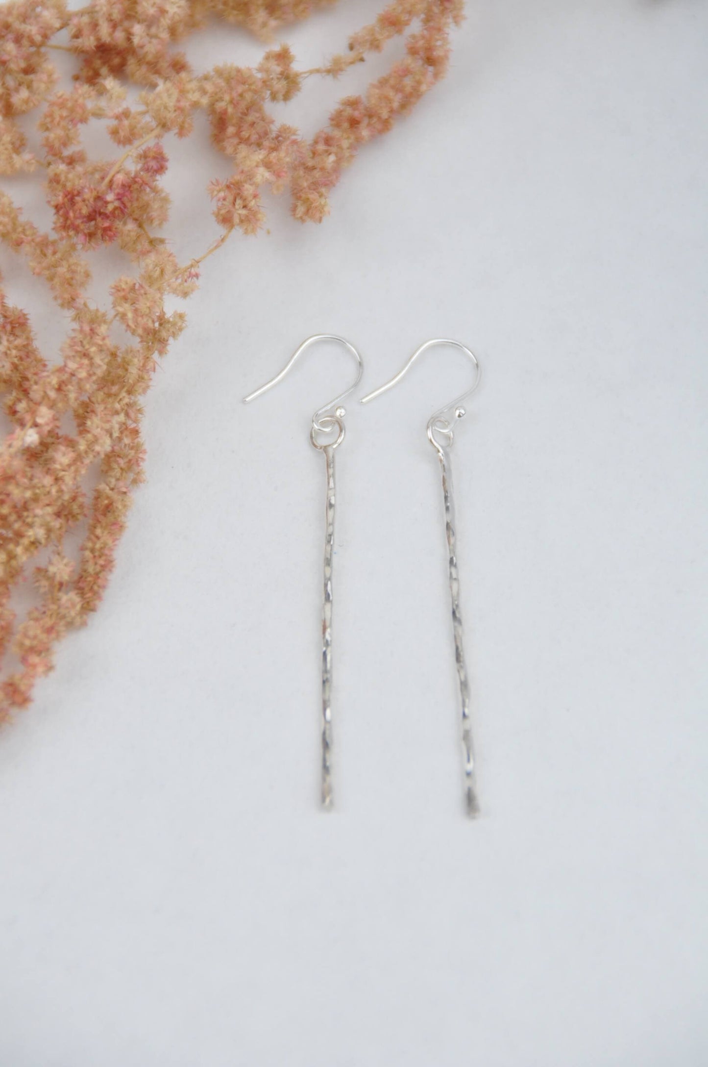 Earrings 'Hammered Strand' Earrings - Sterling Silver (three sizes) homeware shops bristol gift shops bristol Amelia Stone Jewellery
