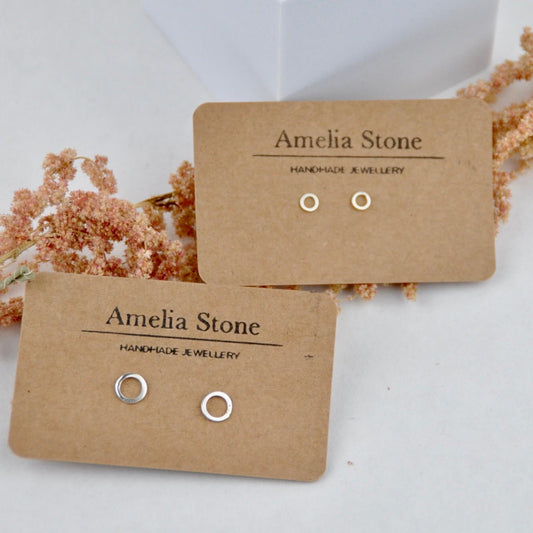 Earrings 'Knot' Studs - Sterling Silver  (two sizes) homeware shops bristol gift shops bristol Amelia Stone Jewellery