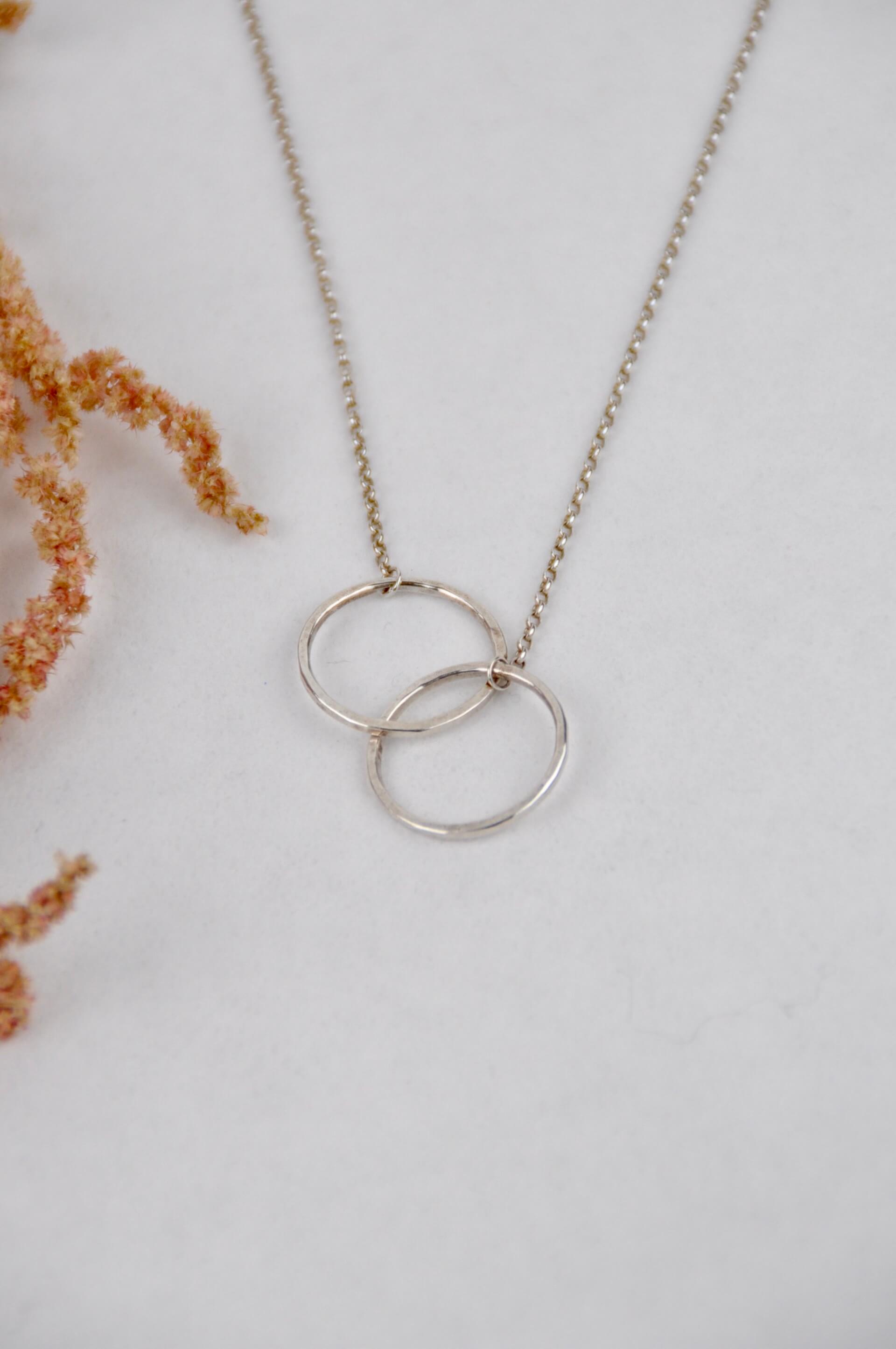 Necklace 'Double Circlet' Necklace - Sterling Silver (various styles) homeware shops bristol gift shops bristol Amelia Stone Jewellery