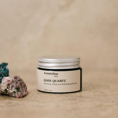 Qasil Quartz Cleansing Mask & Exfoliating Powder - 60ml homeware shops bristol gift shops bristol Ametrine Skin