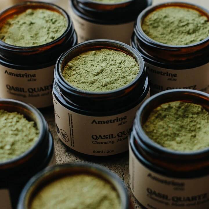Qasil Quartz Cleansing Mask & Exfoliating Powder - 60ml homeware shops bristol gift shops bristol Ametrine Skin