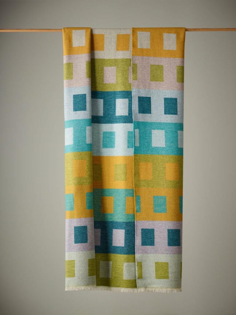 Summer- Yellows The Bristol Blanket  - hand woven lambswool homeware shops bristol gift shops bristol Angie Parker Textiles