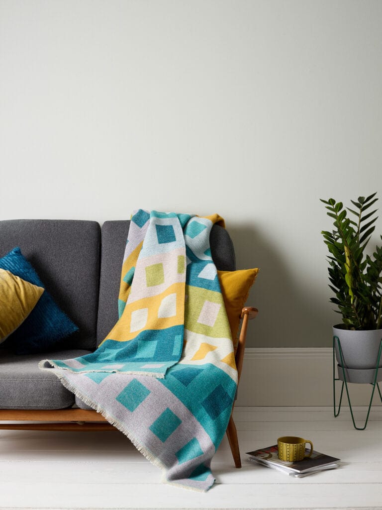 The Bristol Blanket  - hand woven lambswool homeware shops bristol gift shops bristol Angie Parker Textiles