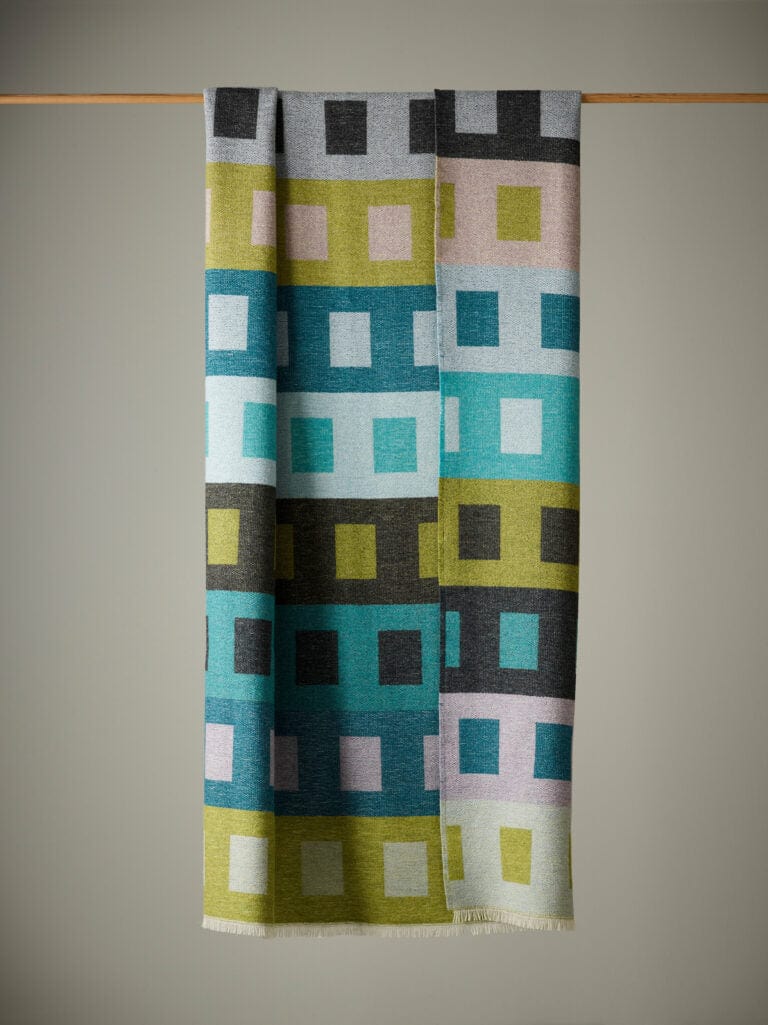 Winter - Greys The Bristol Blanket  - hand woven lambswool homeware shops bristol gift shops bristol Angie Parker Textiles