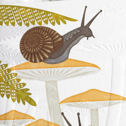 Snail Greetings Card Snail (Embossed) Greeting Card homeware shops bristol gift shops bristol Ash Leaf Printmaking