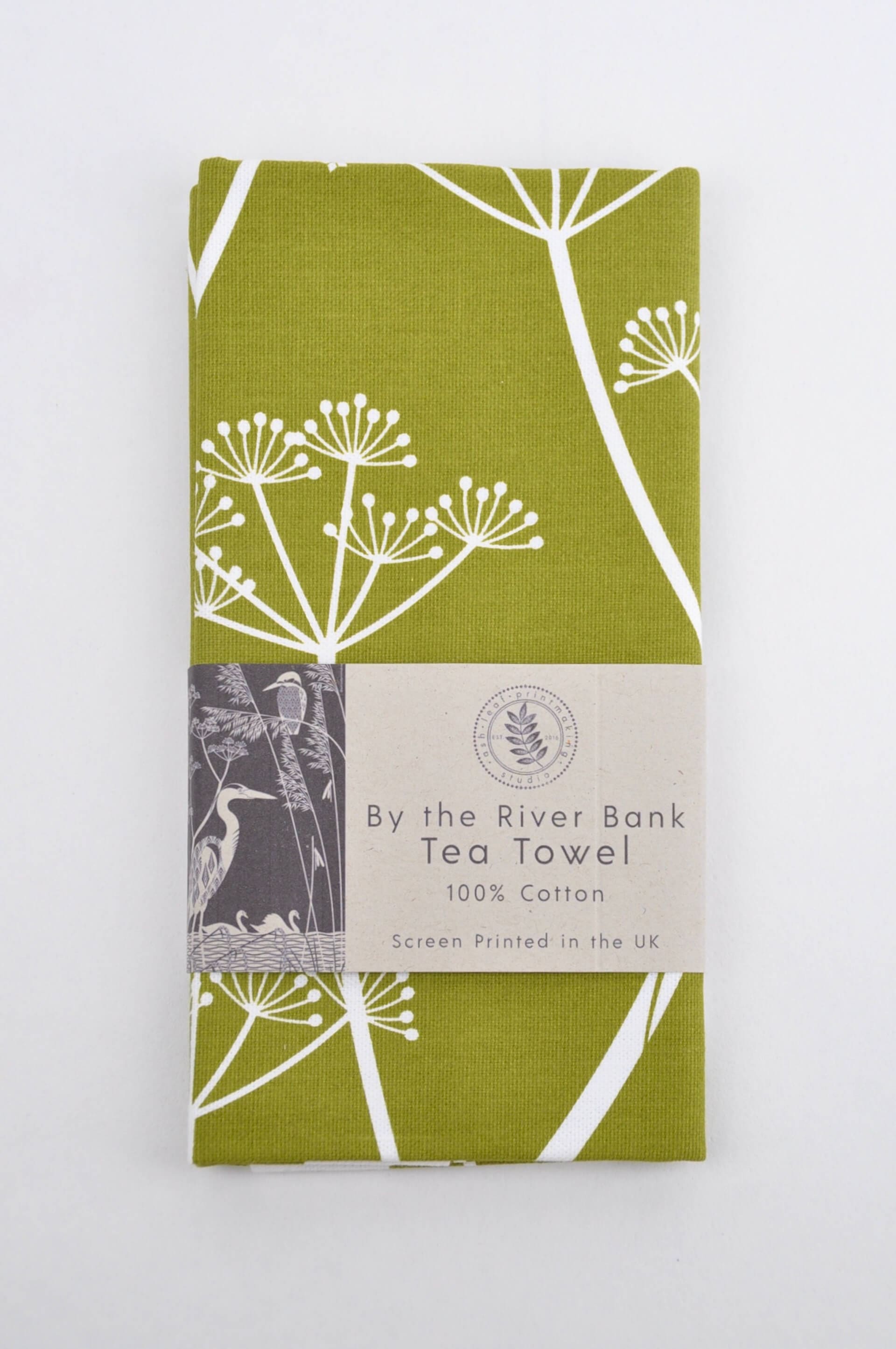 Tea Towel By The Riverbank Tea Towel homeware shops bristol gift shops bristol Ash Leaf Printmaking