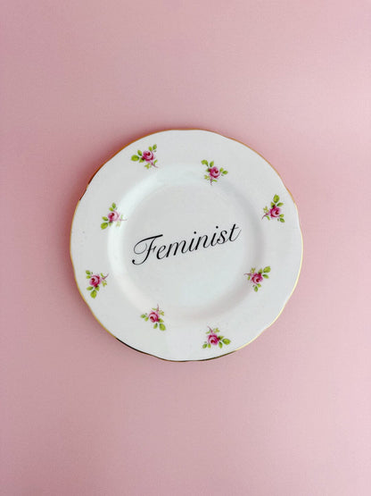 Ceramics #00 Decorative Wall Plate - Feminist (multiple designs) - *As Seen In The Guardian Gift Guide homeware shops bristol gift shops bristol Beau & Badger