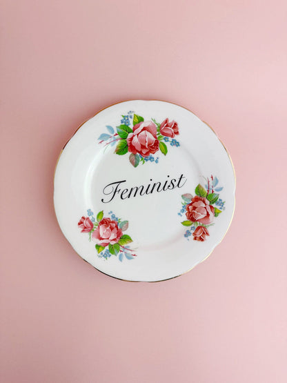 Ceramics #61 Decorative Wall Plate - Feminist (multiple designs) - *As Seen In The Guardian Gift Guide homeware shops bristol gift shops bristol Beau & Badger