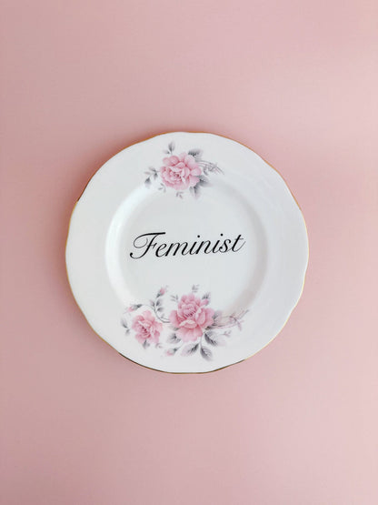 Ceramics #67 Decorative Wall Plate - Feminist (multiple designs) - *As Seen In The Guardian Gift Guide homeware shops bristol gift shops bristol Beau & Badger