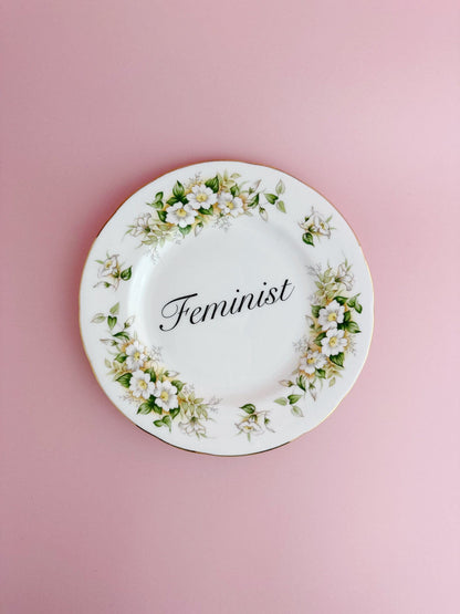 Ceramics #68 Decorative Wall Plate - Feminist (multiple designs) - *As Seen In The Guardian Gift Guide homeware shops bristol gift shops bristol Beau & Badger