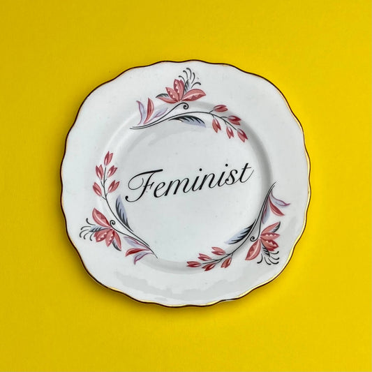 Ceramics #70 Decorative Wall Plate - Feminist (multiple designs) - *As Seen In The Guardian Gift Guide homeware shops bristol gift shops bristol Beau & Badger