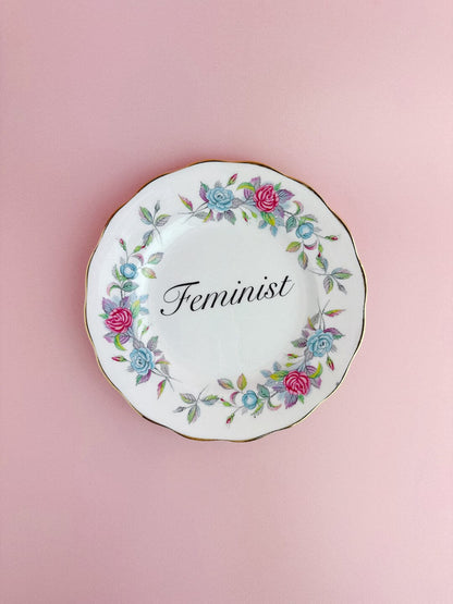Ceramics #89 Decorative Wall Plate - Feminist (multiple designs) - *As Seen In The Guardian Gift Guide homeware shops bristol gift shops bristol Beau & Badger