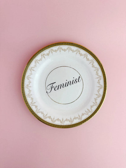 Ceramics #90 Decorative Wall Plate - Feminist (multiple designs) - *As Seen In The Guardian Gift Guide homeware shops bristol gift shops bristol Beau & Badger