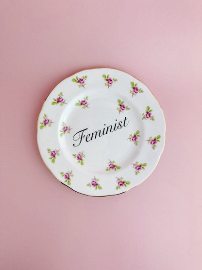 Ceramics #93 Decorative Wall Plate - Feminist (multiple designs) - *As Seen In The Guardian Gift Guide homeware shops bristol gift shops bristol Beau & Badger