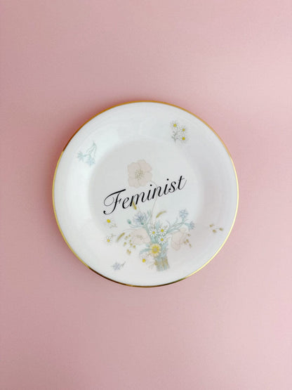 Ceramics #95 Decorative Wall Plate - Feminist (multiple designs) - *As Seen In The Guardian Gift Guide homeware shops bristol gift shops bristol Beau & Badger