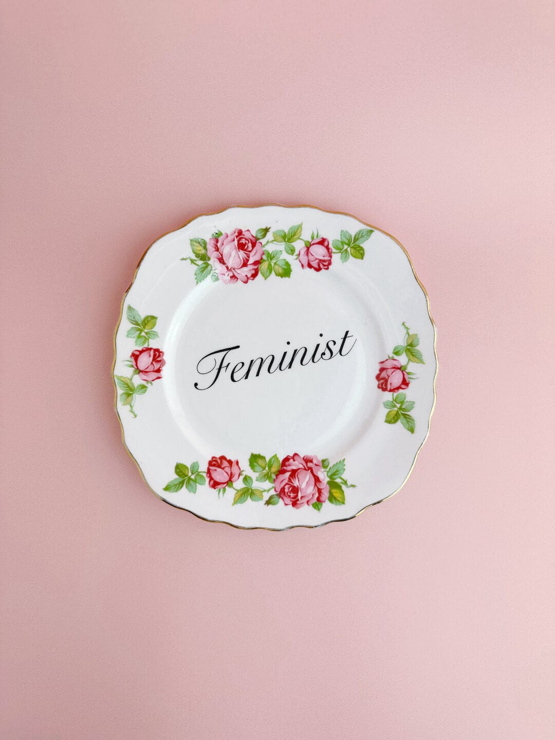 Ceramics #96 Decorative Wall Plate - Feminist (multiple designs) - *As Seen In The Guardian Gift Guide homeware shops bristol gift shops bristol Beau & Badger