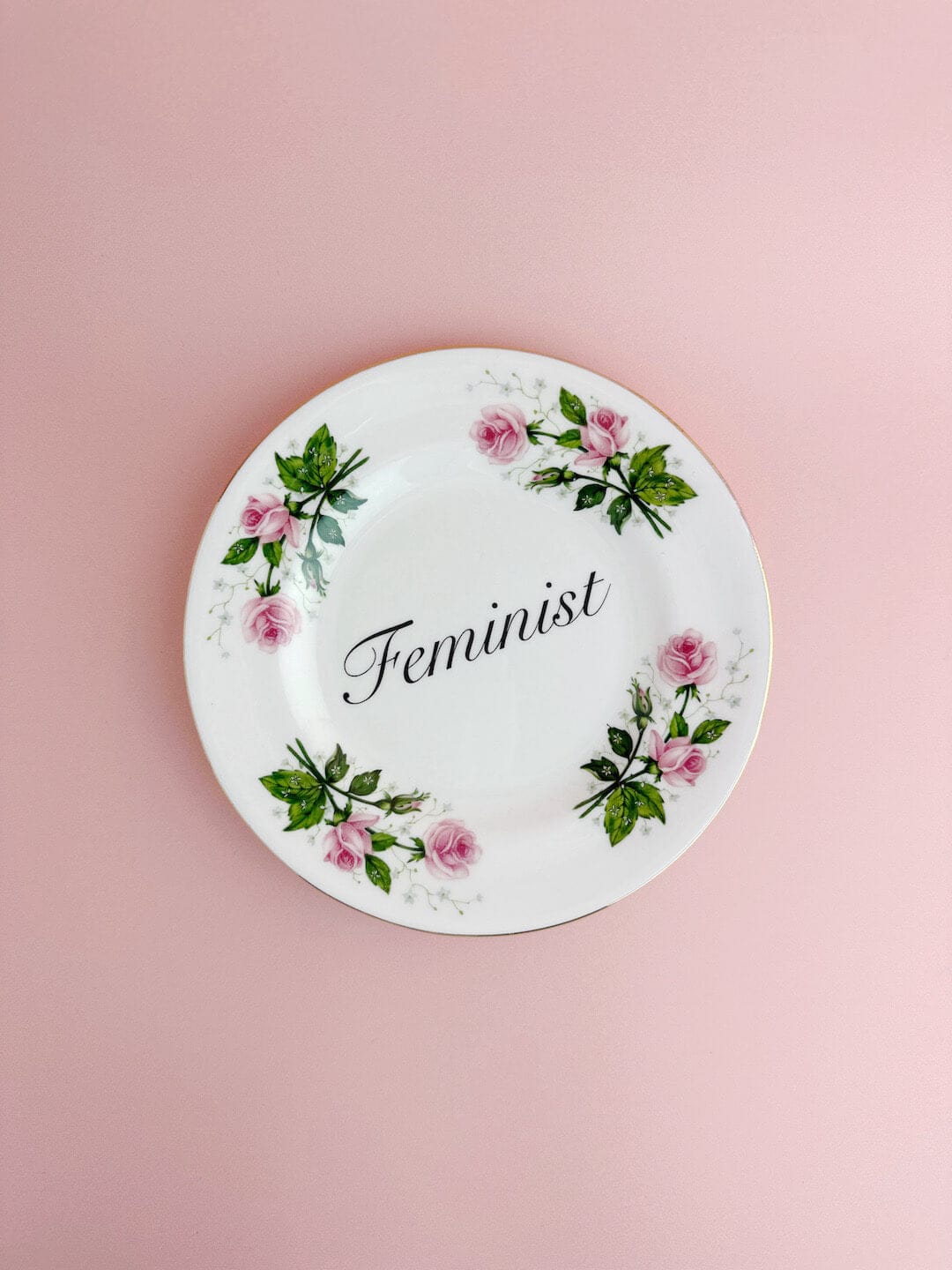 Ceramics #97 Decorative Wall Plate - Feminist (multiple designs) - *As Seen In The Guardian Gift Guide homeware shops bristol gift shops bristol Beau & Badger