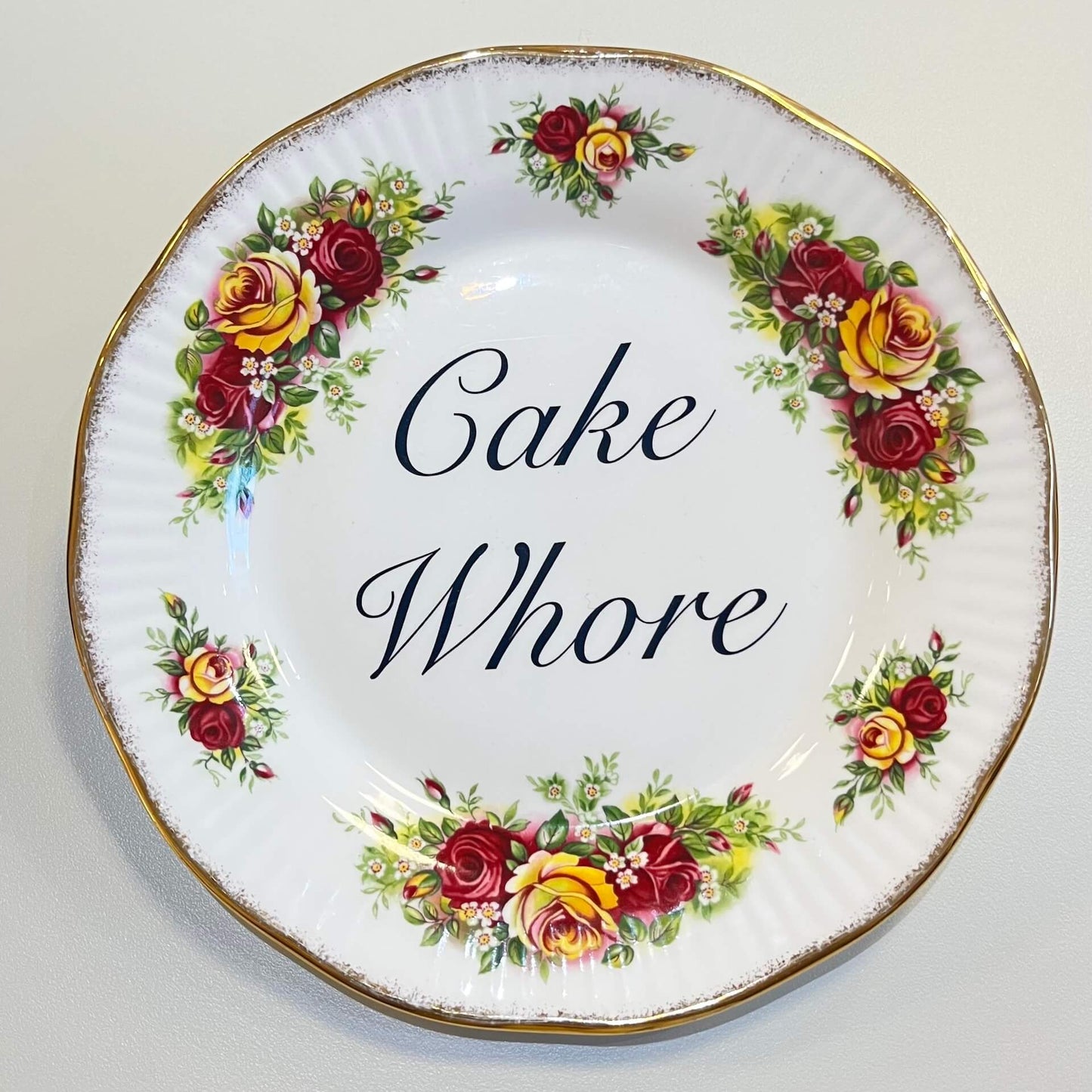 Ceramics A Decorative Wall Plate - Cake Wh*re (various styles) homeware shops bristol gift shops bristol Beau & Badger