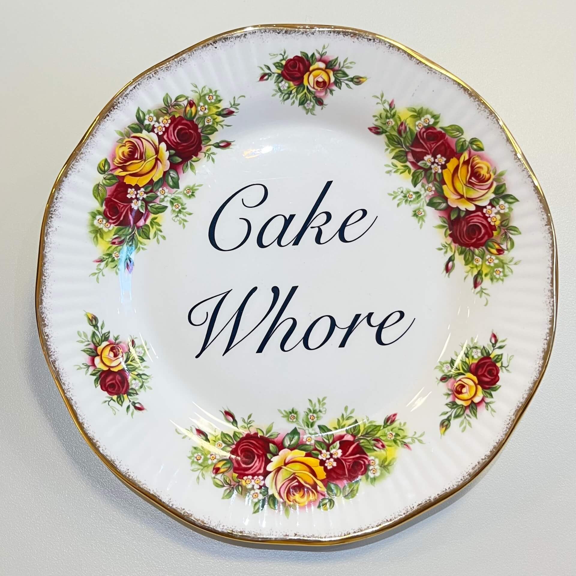 Ceramics A Decorative Wall Plate - Cake Wh*re (various styles) homeware shops bristol gift shops bristol Beau & Badger